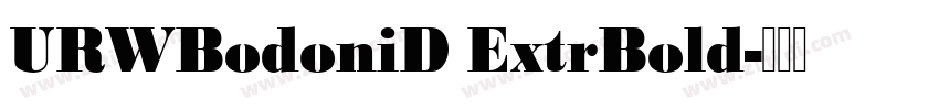URWBodoniD ExtrBold字体转换